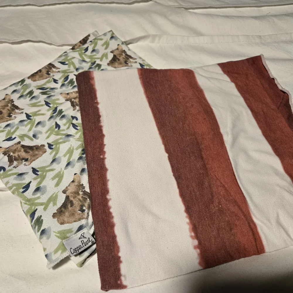 2 Pack - Copper Pearl Knit Swaddle Blankets - Like New - Picture 1 of 6